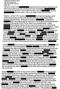 Report #1 page 1: “Steven Sitler, a twenty year old white male, had been sexually assaulting his 6 year old daughter. . .”