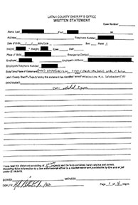 Latah County Sheriff’s Office Written Statement page 1