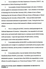 Affidavit of Dr. Mary Perrien in Response to Motion to Compel page 2