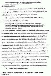 Affidavit of Dr. Mary Perrien in Response to Motion to Compel page 4