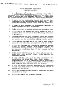 Valley Treatment Specialties Treatment Contract, page 1