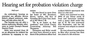 Hearing set for probation violation charge