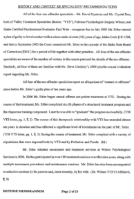 Steven Sitler Defense Memorandum, page 2