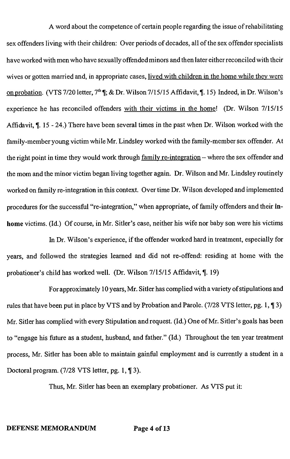 Steven Sitler Defense Memorandum, page 4