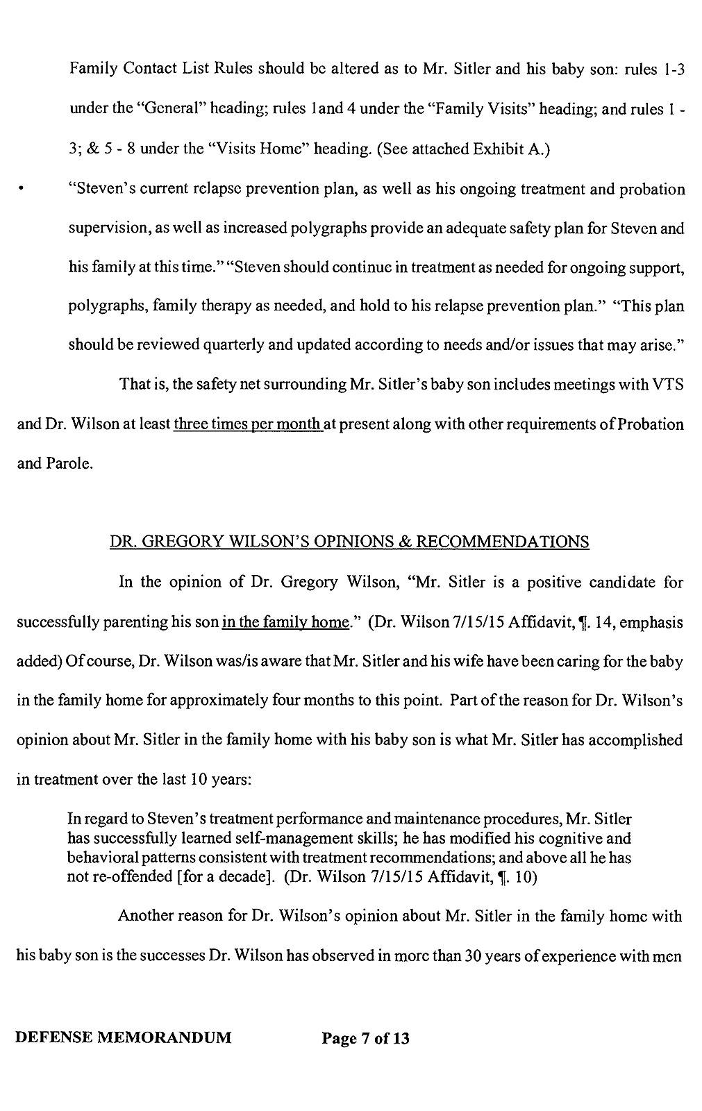 Steven Sitler Defense Memorandum, page 7