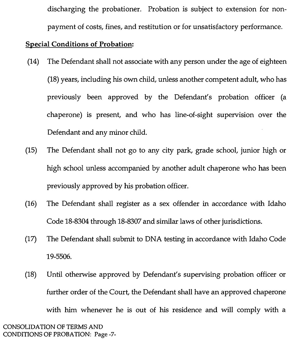 Consolidation of Terms and Conditions of Probation page 7