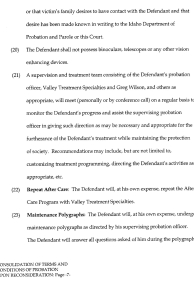 Consolidation of Terms & Conditions of Probation upon Reconsideration page 7