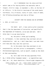 Exhibit B: Excerpted Court Transcript, page 2