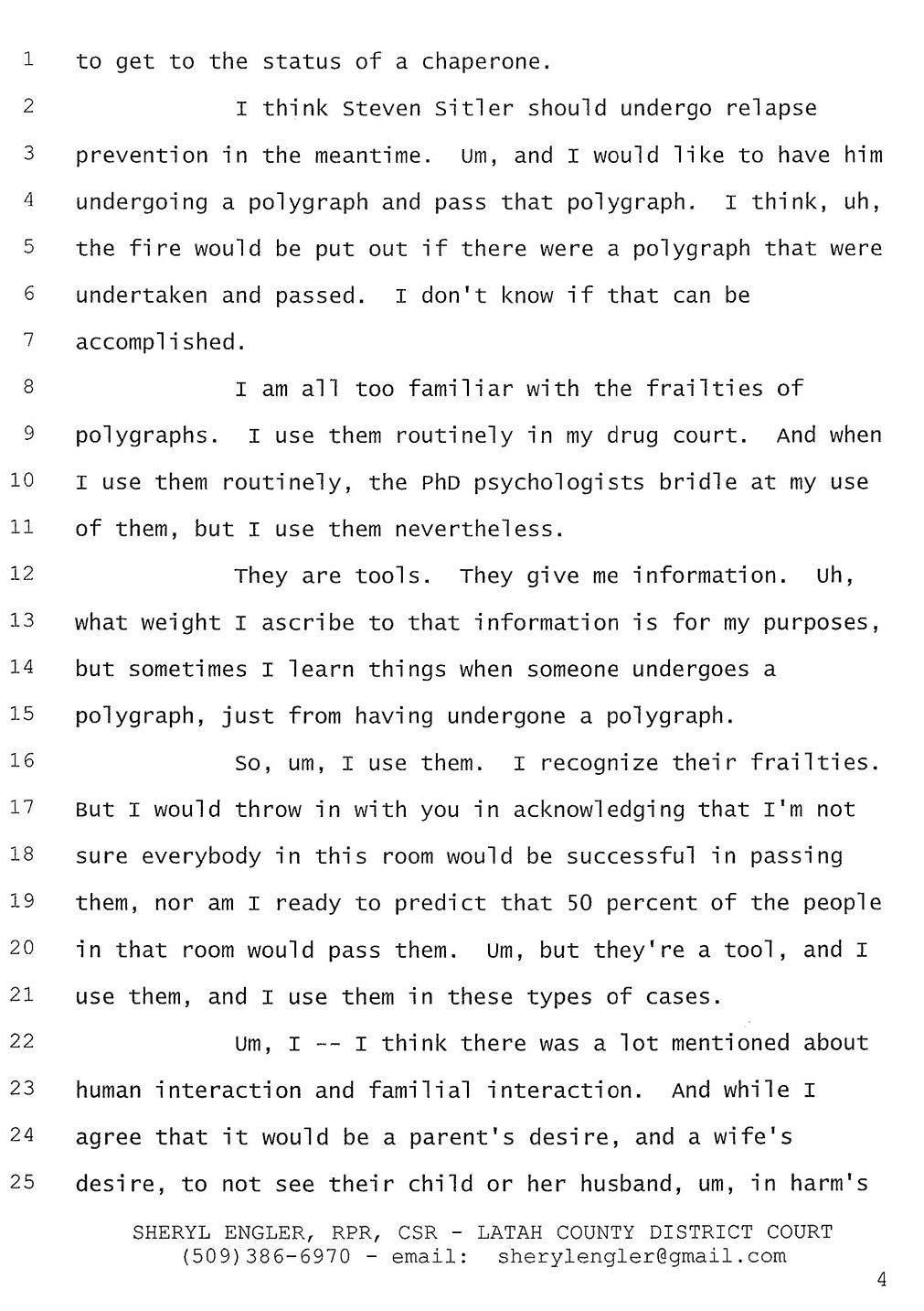 Exhibit B: Excerpted Court Transcript, page 4