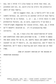 Exhibit B: Excerpted Court Transcript, page 5